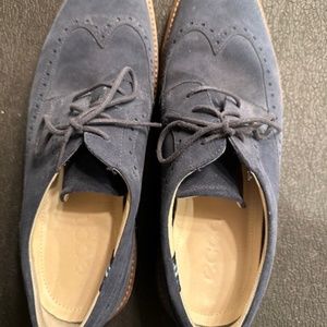 Mens Ecco Blue Suede shoes